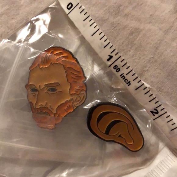 Van Gogh and Ear pin set👂 3/$20 - Picture 2 of 2